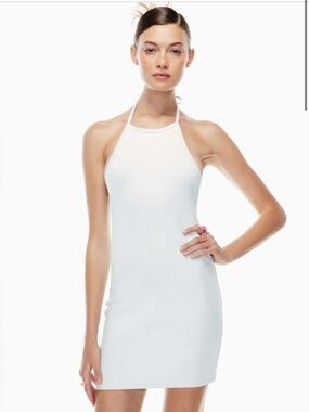 Sunday Best light blue Halter Tie Bodycon Dress